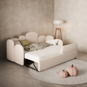 Milo Babybett in der Ausführung mit zusätzlicher, gleich großer Liegefläche