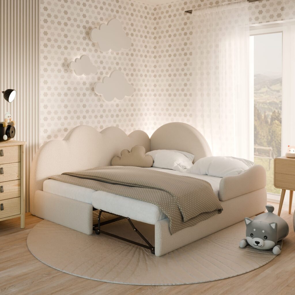 Zula Kids Kinderbett im detaillierten Lifestyle-Setting — Handarbeit aus Polen